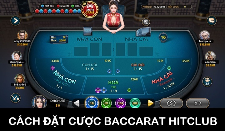Cách đặt cược Baccarat tại Hitclub đúng luật