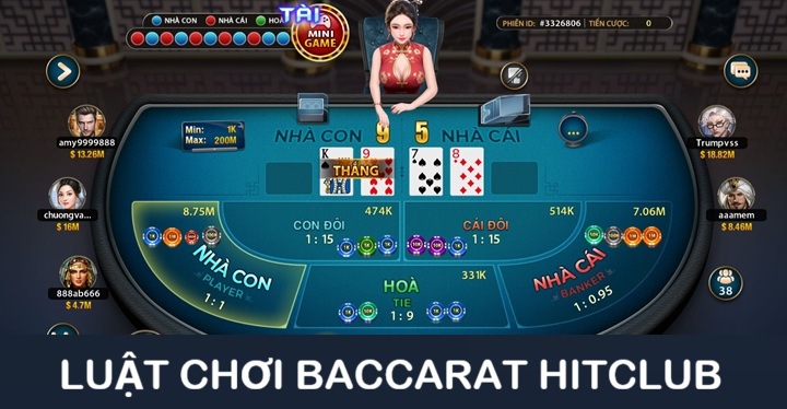 Luật chơi Baccarat Hitclub cơ bản